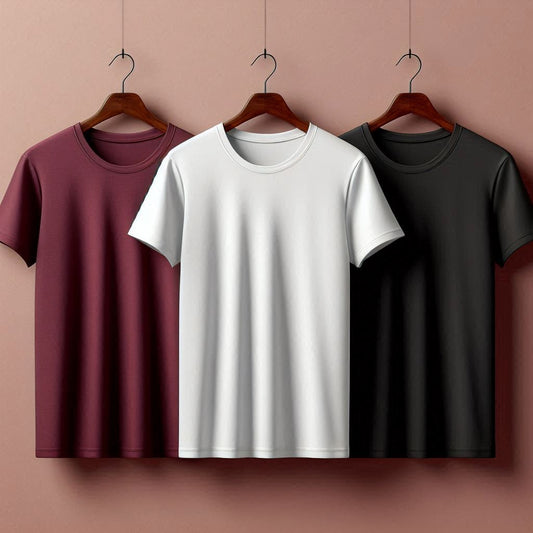 Mens 3 Premium Cotton T-Shirt Bundle by T-Shirt Co - TCOM3TSHB1