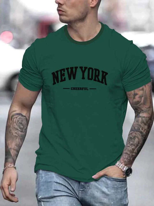 Mens Cotton Sticker Printed T-Shirt TTMPS1 - Green