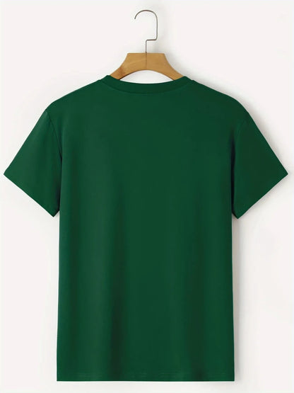 Mens Cotton Sticker Printed T-Shirt TTMPS101 - Green