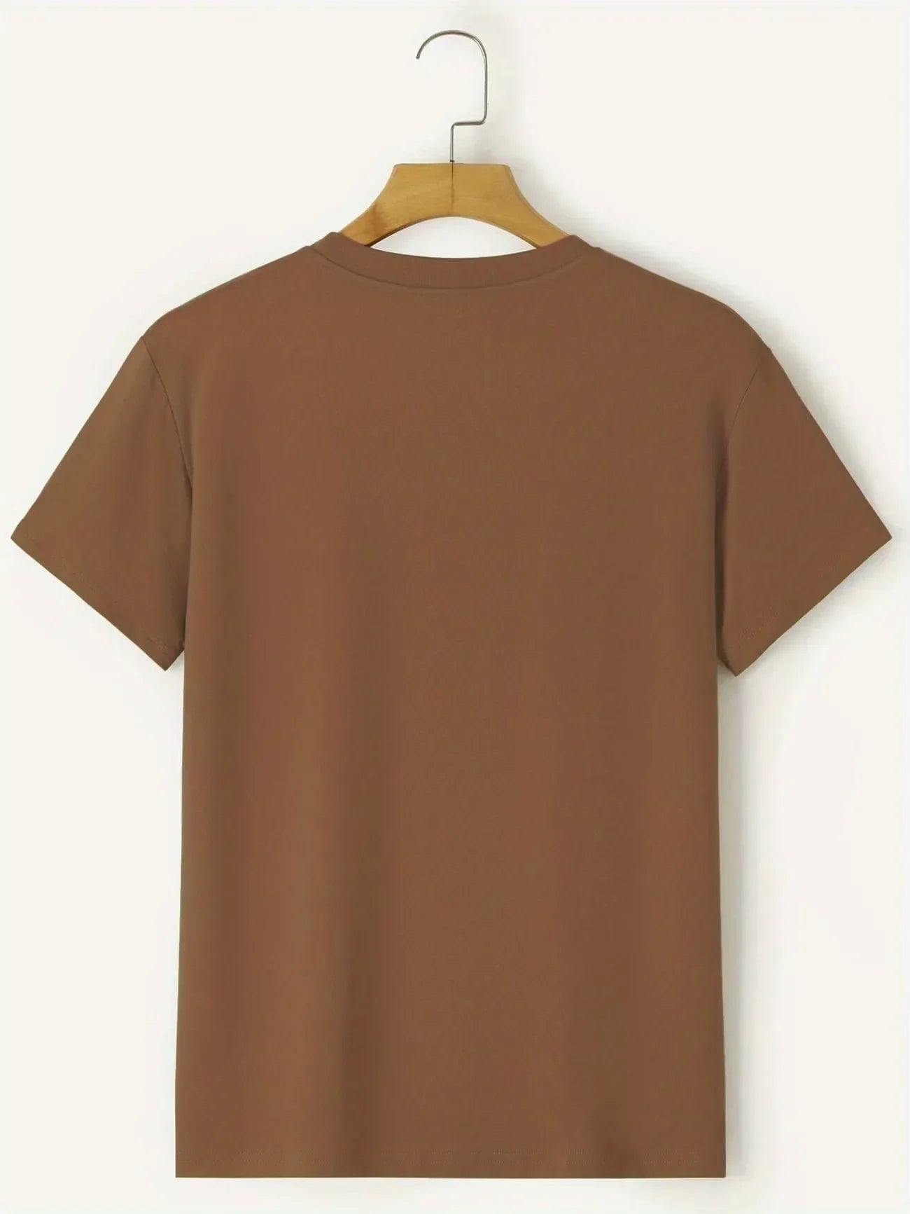 Mens Cotton Sticker Printed T-Shirt TTMPS101 - Brown