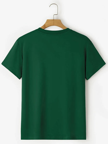 Mens Cotton Sticker Printed T-Shirt TTMPS96 - Green