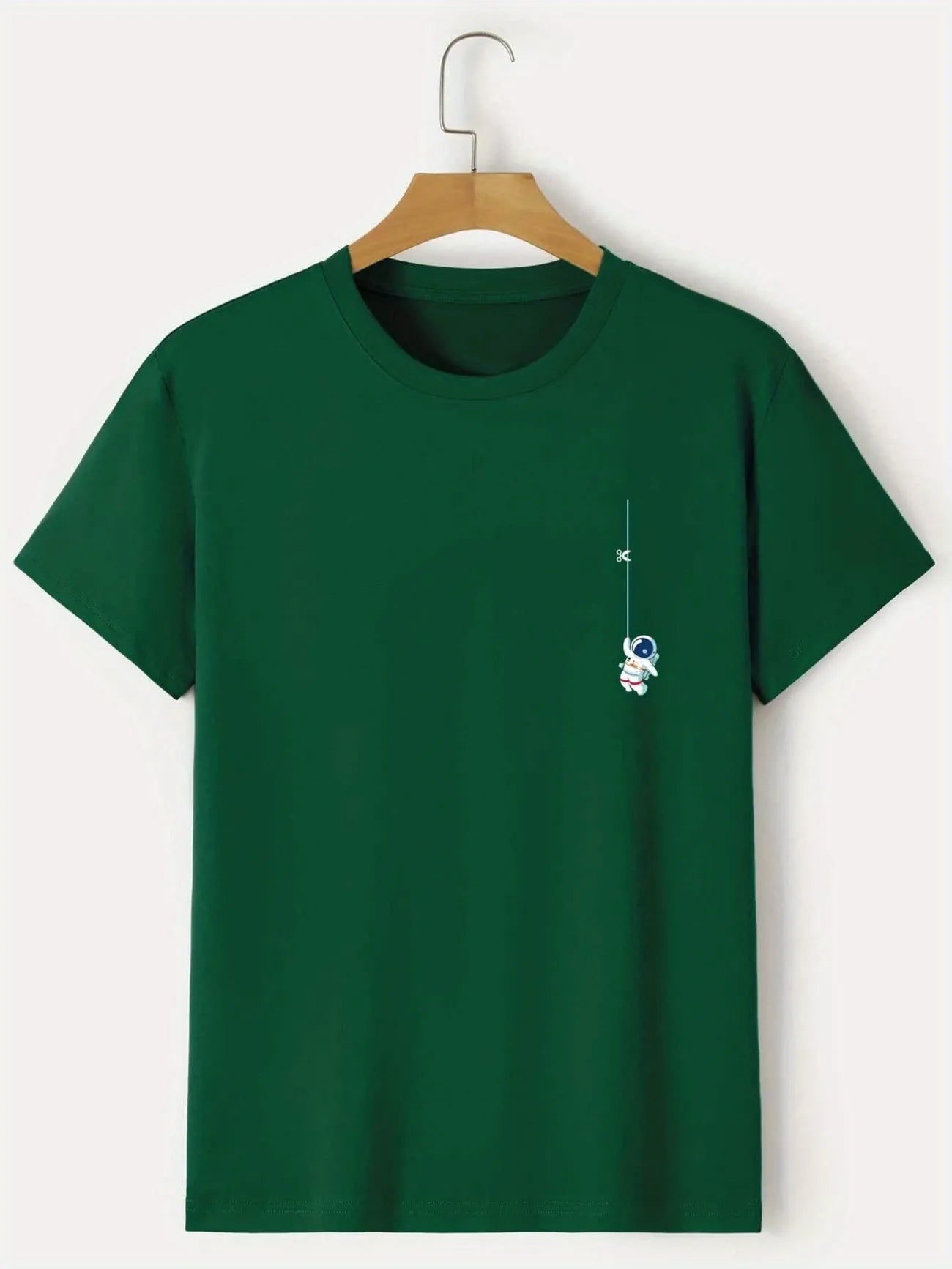 Mens Cotton Sticker Printed T-Shirt TTMPS101 - Green