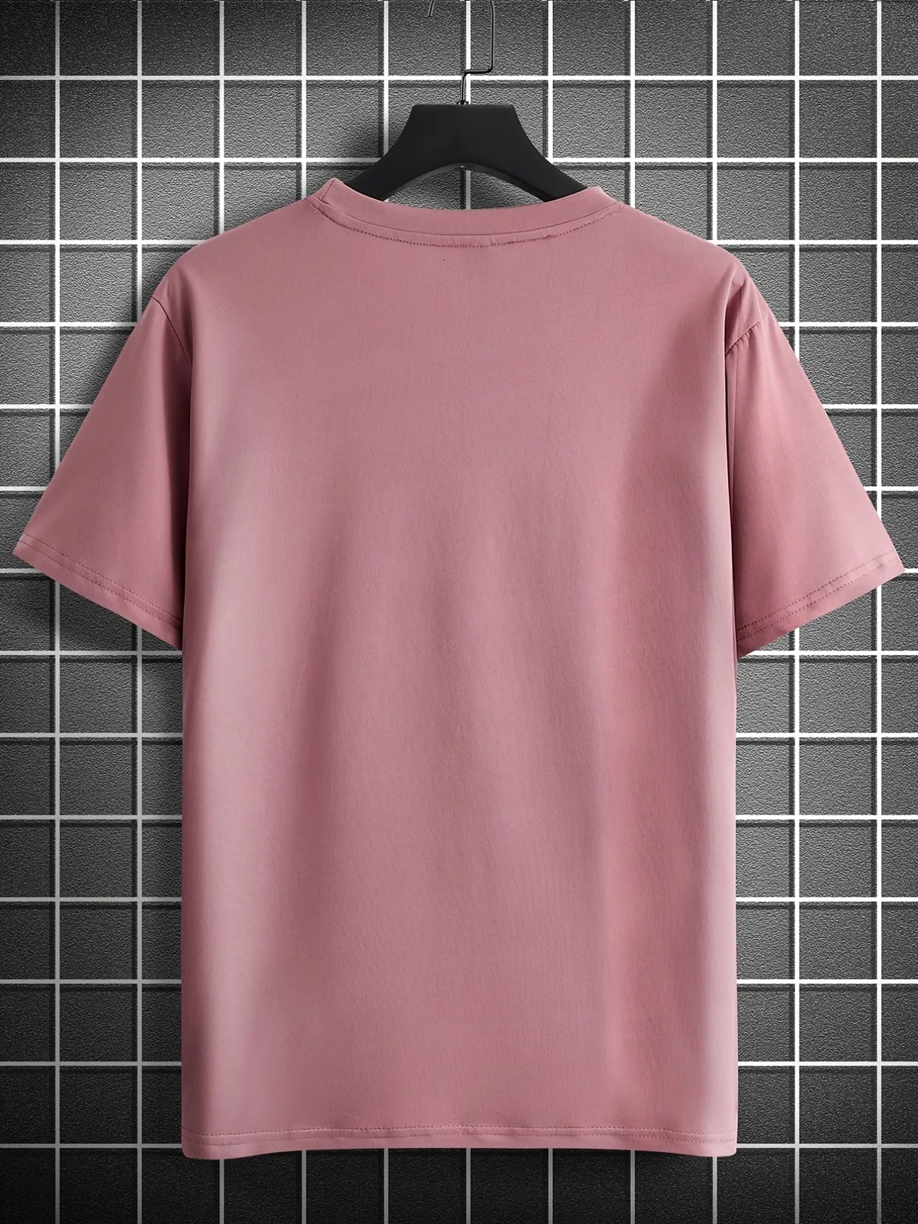 Mens Cotton Sticker Printed T-Shirt TTMPS98 - Pink