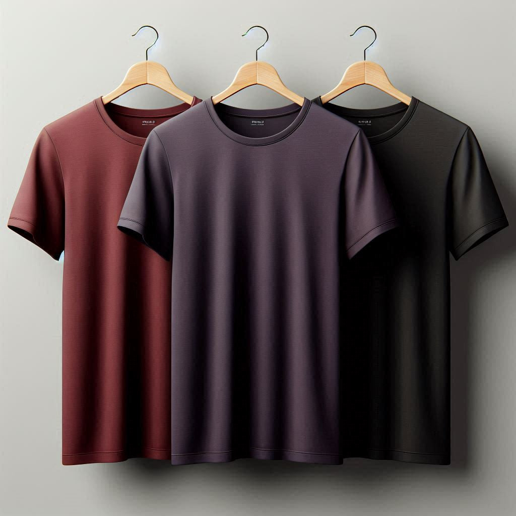 Mens 3 Premium Cotton T-Shirt Bundle by T-Shirt Co - TCOM3TSHB4