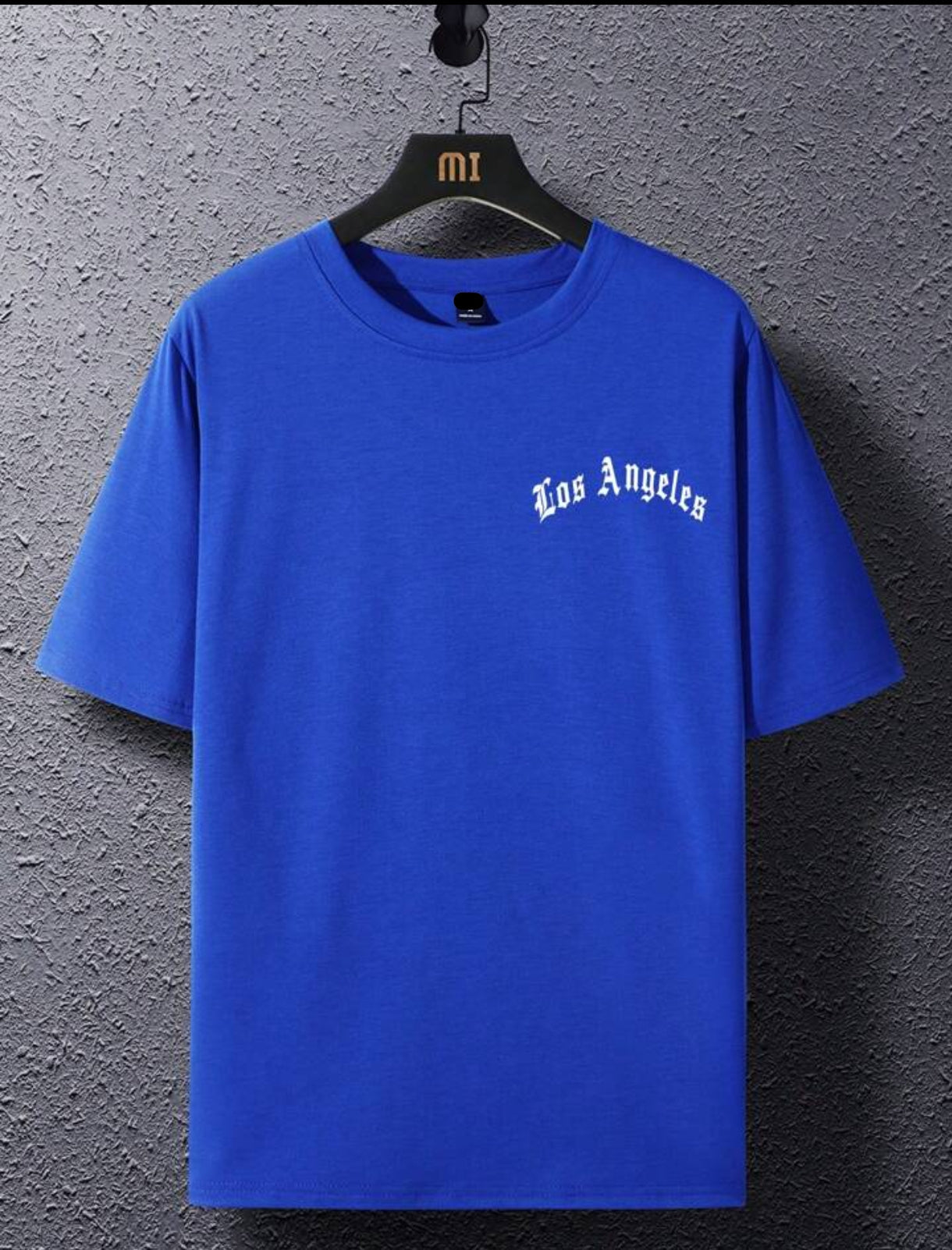 Mens Cotton Sticker Printed T-Shirt by Tee Tall TTMPS142 - Royal Blue