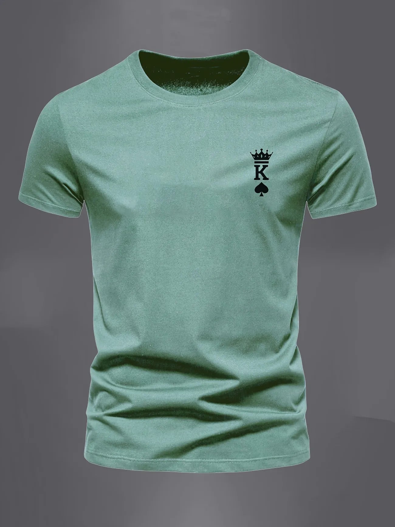 Mens Cotton Sticker Printed T-Shirt TTMPS81 - Mint Green