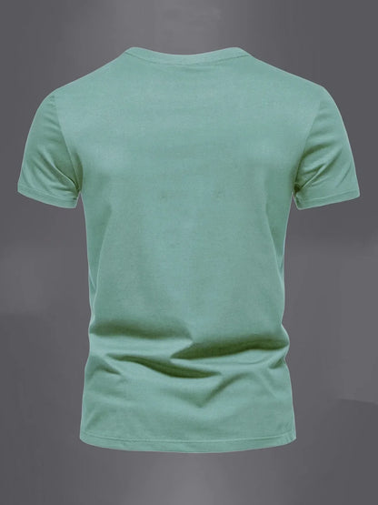 Mens Cotton Sticker Printed T-Shirt TTMPS81 - Mint Green